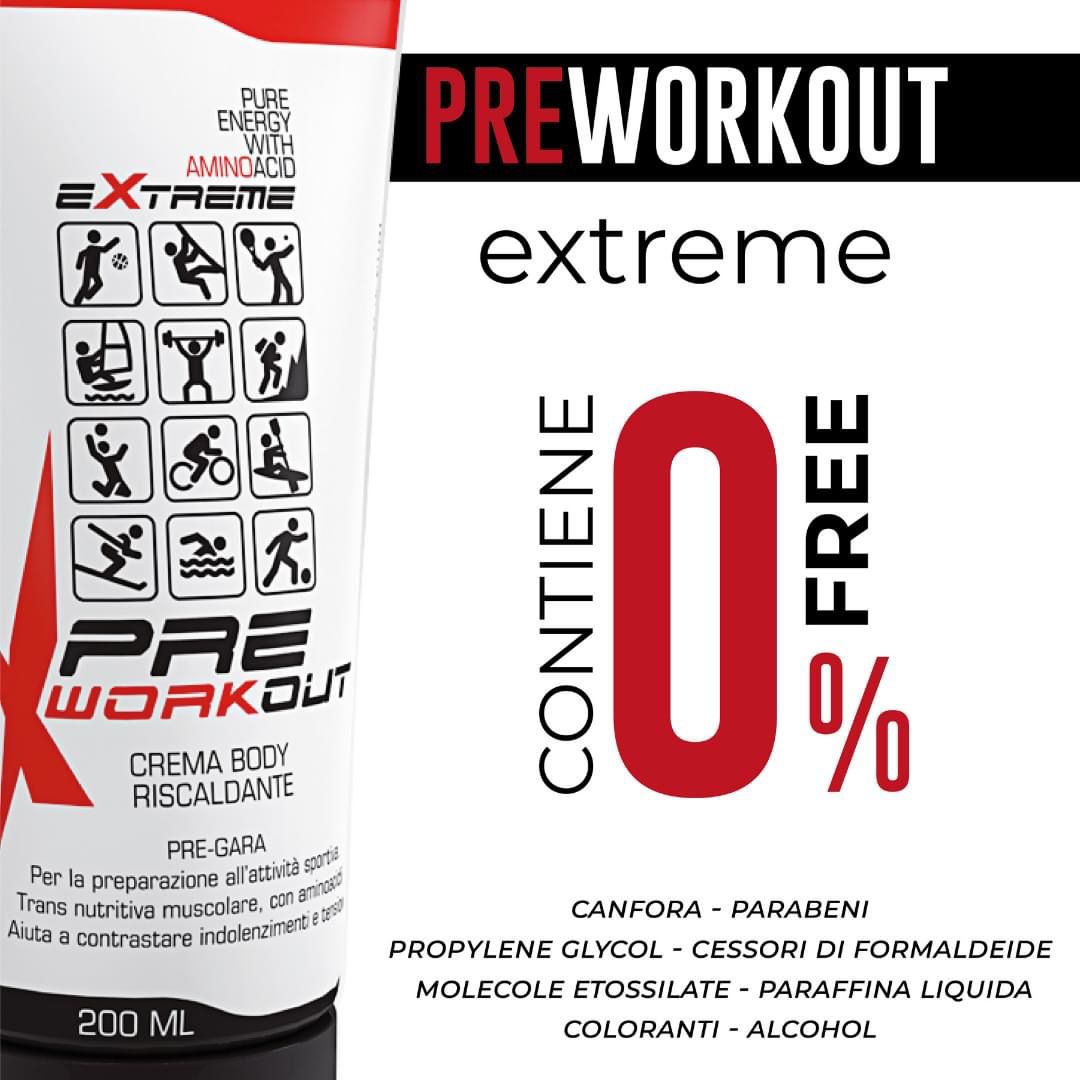 PROMO 6 EXTREME CREMA BODY RISCALDANTE PRE-WORKOUT ! In regalo avrai XMATE ANTISFREGAMENTO