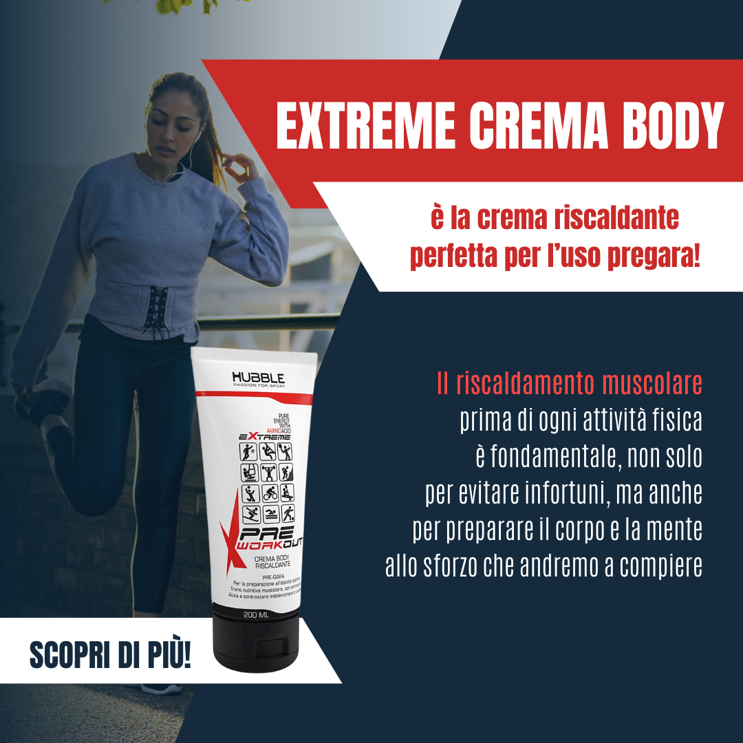 PROMO 6 EXTREME CREMA BODY RISCALDANTE PRE-WORKOUT ! In regalo avrai XMATE ANTISFREGAMENTO