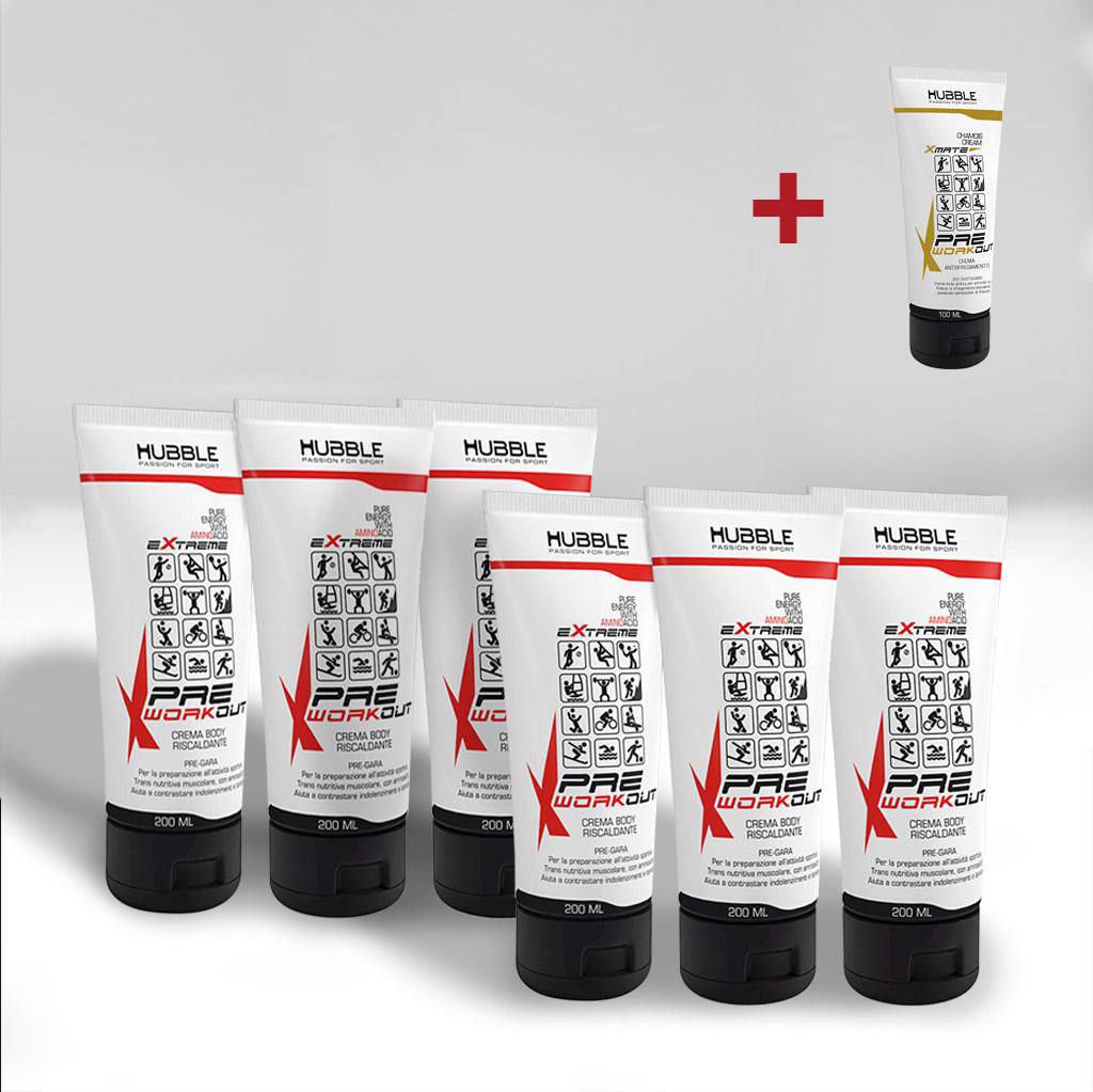 PROMO 6 EXTREME CREMA BODY RISCALDANTE PRE-WORKOUT ! In regalo avrai XMATE ANTISFREGAMENTO
