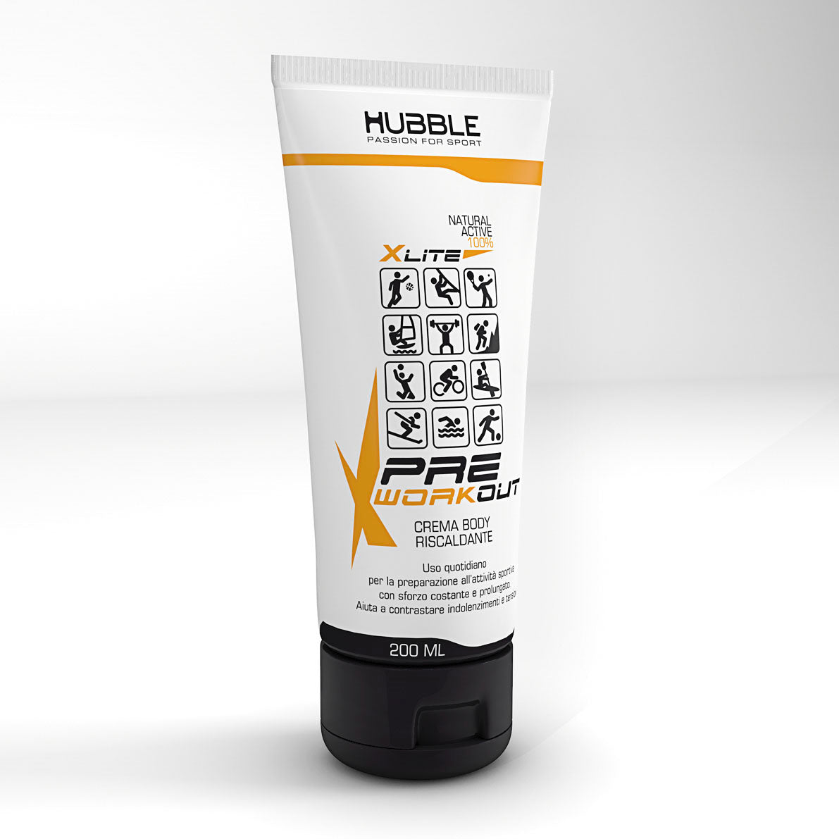 prodotti pre-workout riscaldanti per uso preparatorio all’attività sportiva pre-gara e uso quotidiano hubblepresport