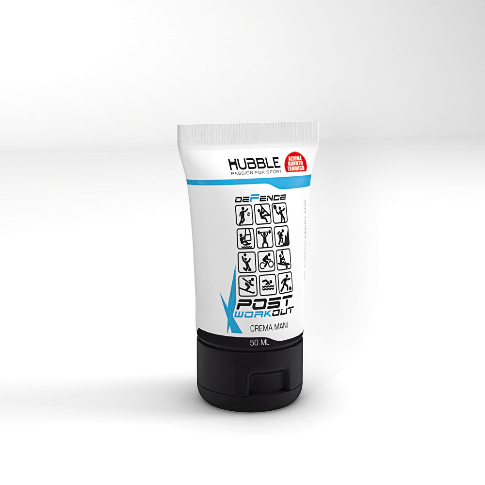 prodotti post-workout per il recupero del dopo attività sportiva e della protezione quotidiana di hubblepresport defence
